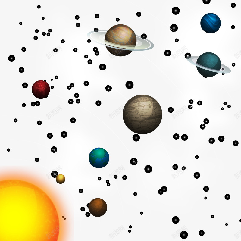 银河系png免抠素材_新图网 https://ixintu.com 发光 地球 太阳 宇宙 行星
