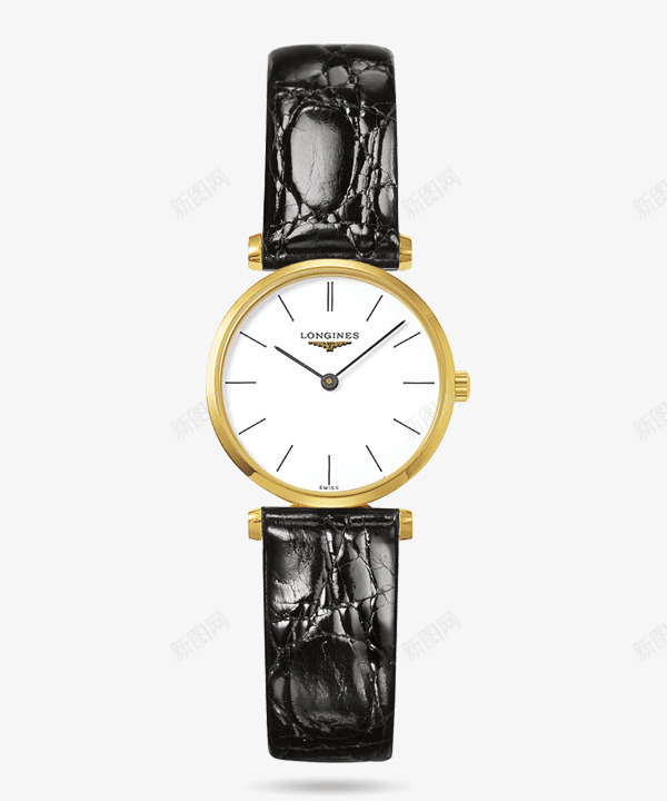 浪琴黑色腕表男士手表png免抠素材_新图网 https://ixintu.com LONGINES 产品实物 嘉岚系列 手表 机械男表 机械表 浪琴 男士 腕表