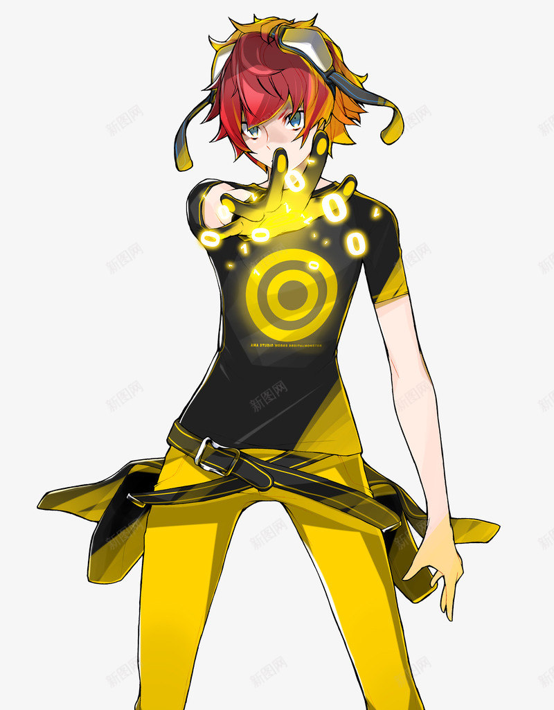 炫酷魔法手绘游戏男孩png免抠素材_新图网 https://ixintu.com 游戏 男孩 魔法