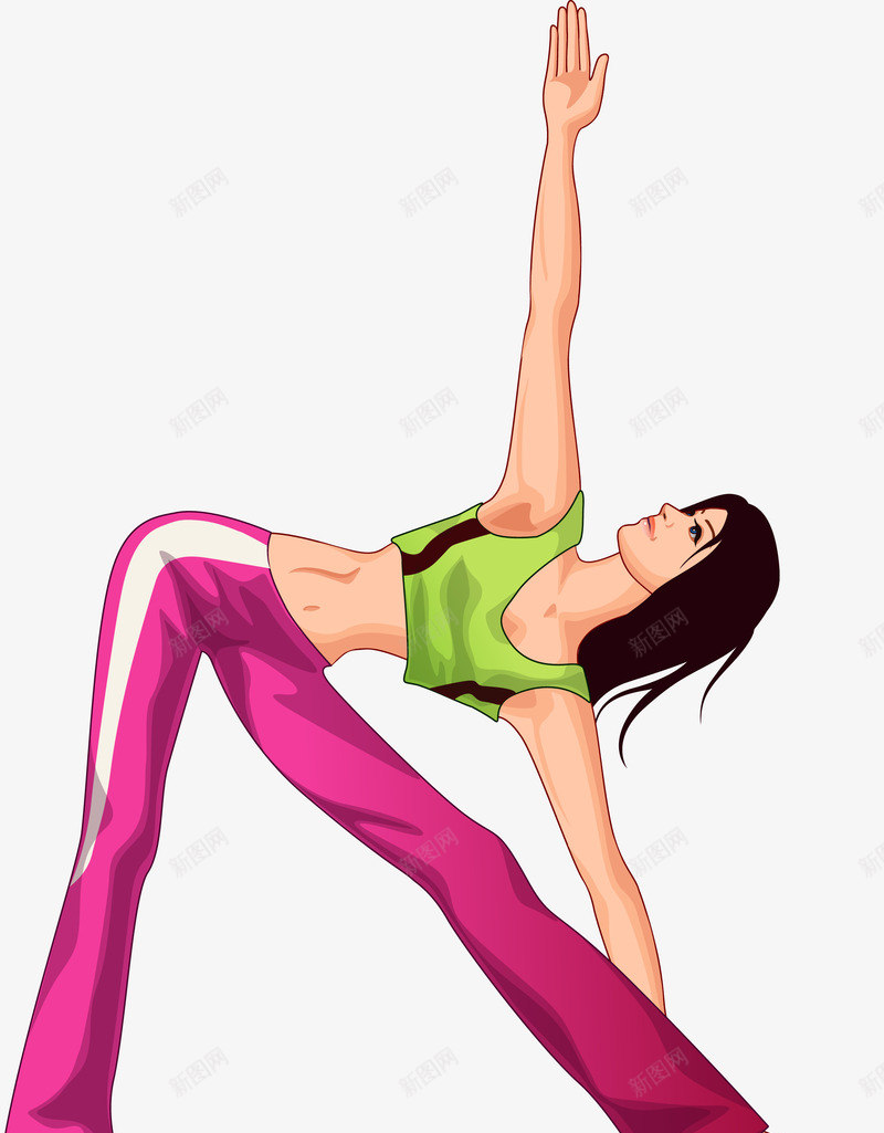 卡通做瑜伽锻炼的女人图矢量图ai免抠素材_新图网 https://ixintu.com 休闲 休闲娱乐 健美 健身 印度瑜伽 女性 手绘 插画 瑜伽 瑜伽动作 瑜伽女性 线条 运动 锻炼 矢量图