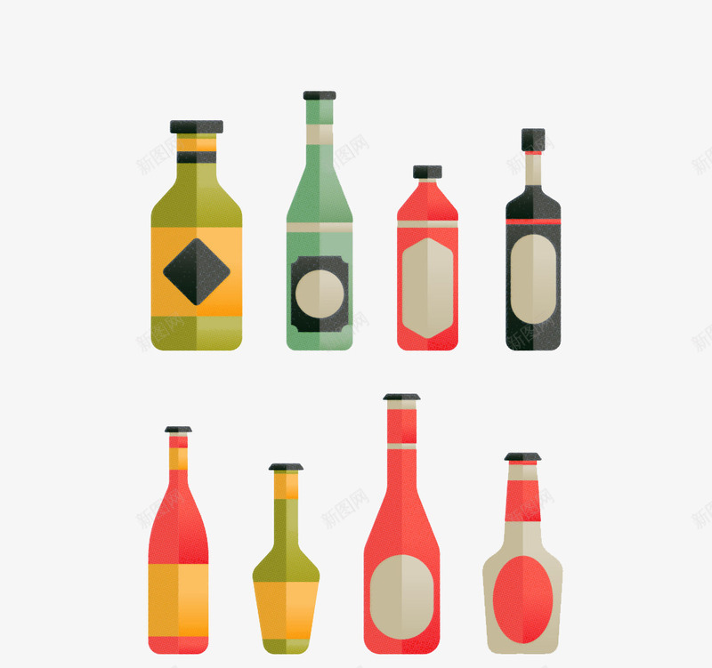 卡通啤酒瓶png免抠素材_新图网 https://ixintu.com 卡通啤酒瓶 啤酒瓶 瓶子 酒瓶