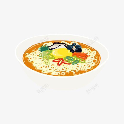 白色创意泡面食物元素psd免抠素材_新图网 https://ixintu.com 创意 吃的 泡面 泡面图 白色 美食 蔬菜 食物
