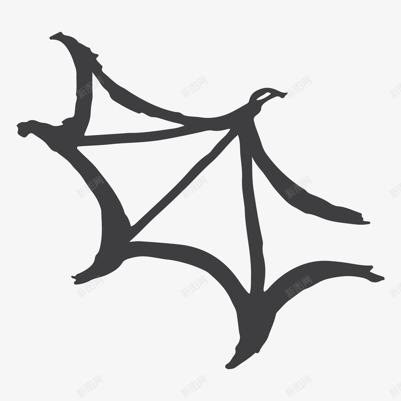 手绘蝙蝠翅膀简图png免抠素材_新图网 https://ixintu.com 夜行动物 手绘图 水墨 线条 翅膀 蝙蝠 飞舞