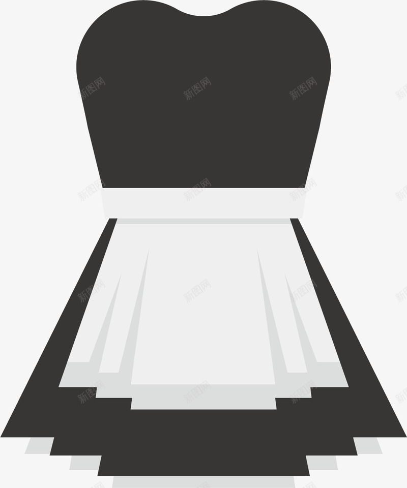 女仆裙子矢量图eps免抠素材_新图网 https://ixintu.com 女仆 女仆套装 女仆打扮 女仆装 衣服 裙子 矢量图