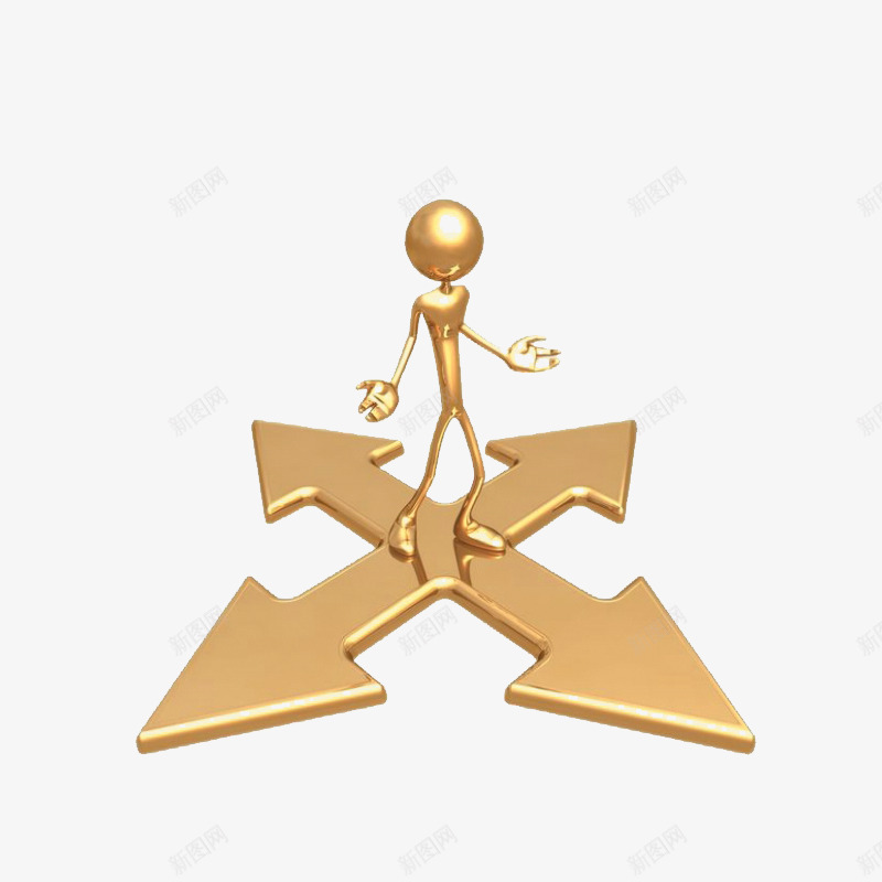 装饰黄金雕塑png免抠素材_新图网 https://ixintu.com 装饰素材 黄金雕塑