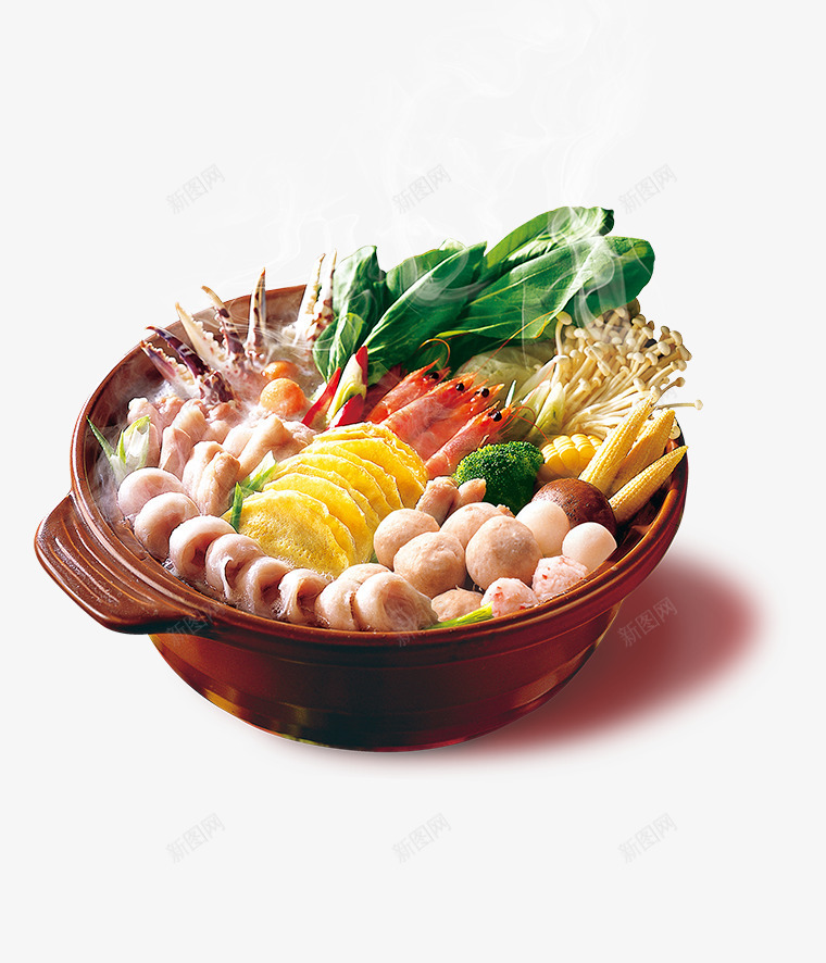 手绘彩色火锅食材png免抠素材_新图网 https://ixintu.com 彩色手绘 手绘火锅食材 火锅 美食 荤菜 蔬菜 食材 食物