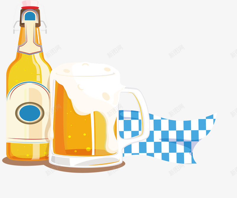 沁人心脾的啤酒矢量图ai免抠素材_新图网 https://ixintu.com 啤酒 啤酒节 小麦啤酒 德国啤酒 矢量png 美味啤酒 矢量图