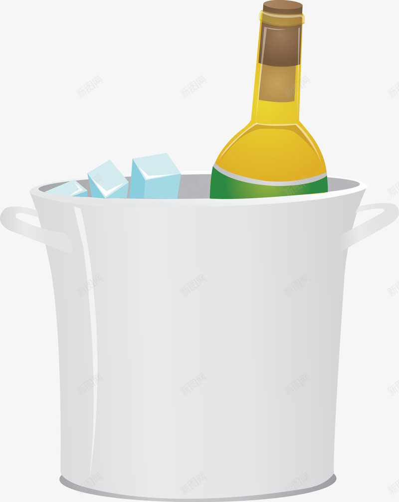 啤酒矢量图ai免抠素材_新图网 https://ixintu.com 冰桶 酒精饮料 饮品 矢量图