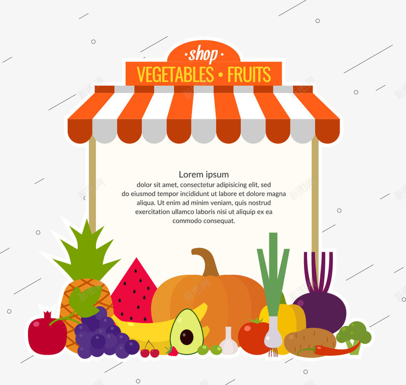 有机食物商店矢量图ai免抠素材_新图网 https://ixintu.com 创意蔬菜 卡通蔬菜 有机蔬菜 有机食物 有机食物商店 矢量蔬菜 蔬菜 矢量图