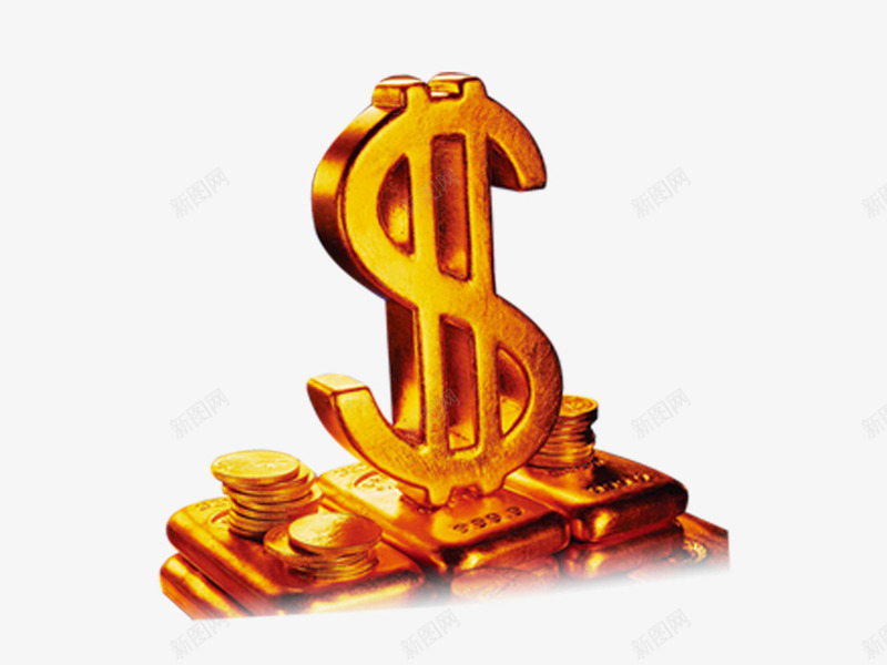 黄金金钱符号png免抠素材_新图网 https://ixintu.com