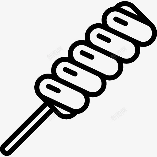 扭曲的Lollipop图标png_新图网 https://ixintu.com 甜 甜点 糖 糖果棒 食品