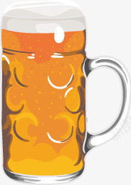 手绘啤酒矢量图ai免抠素材_新图网 https://ixintu.com 啤酒 手绘 扎啤杯 杯子 矢量图