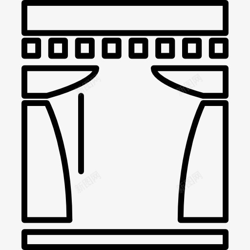 舞台幕布轮廓图标png_新图网 https://ixintu.com 博物馆 幕布 窗帘 窗帘窗帘窗帘的轮廓 舞台幕布