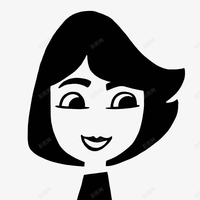 正面女性脸部线条图案图标png_新图网 https://ixintu.com 图案 头像 女性 正面 线条 脸部 脸部线条 装饰图案