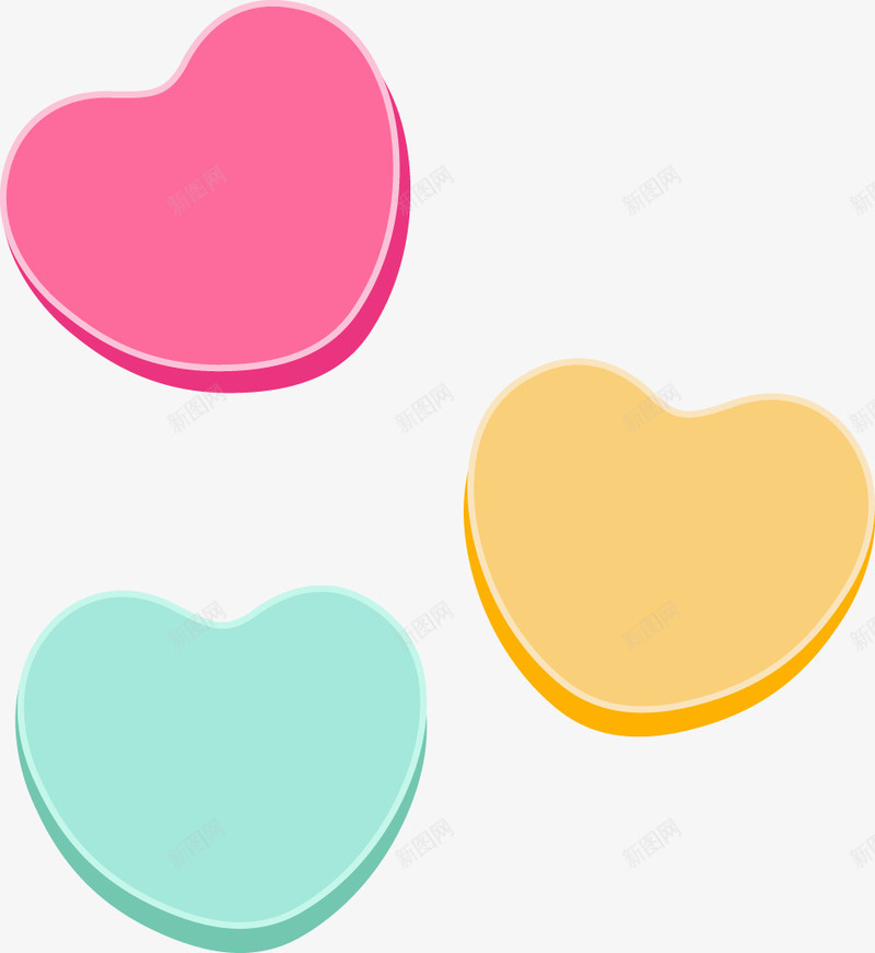 卡通精美心型糖果png免抠素材_新图网 https://ixintu.com 卡通 心型 精美 糖果