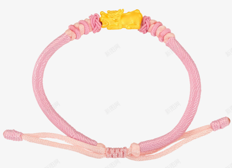 粉色挂绳貔貅手链png免抠素材_新图网 https://ixintu.com 手链 挂绳 粉色 编织手链 貔貅 貔貅手链 首饰 黄金