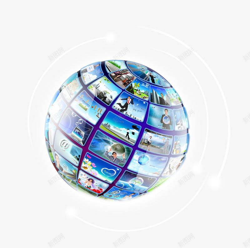 电脑科技海报png免抠素材_新图网 https://ixintu.com 商务科技 地球海报 电脑科技 科技海报
