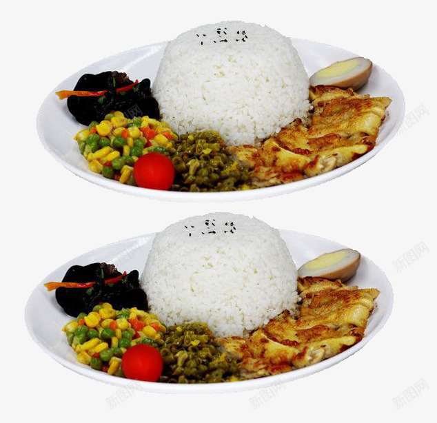 营养丰富鸡扒饭psd免抠素材_新图网 https://ixintu.com 产品实物 吃的 白饭 芝麻 营养 蔬菜 食物 鸡扒饭