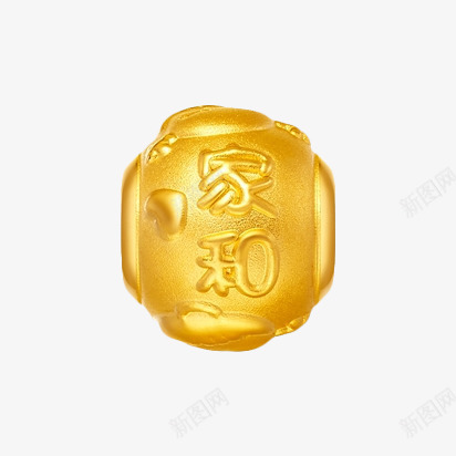 周大福家和黄金转运珠png免抠素材_新图网 https://ixintu.com 产品实物 周大福 家和 珠宝 转运珠 黄金