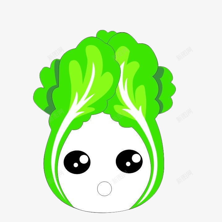 卡通大白菜形象png免抠素材_新图网 https://ixintu.com 卡通 卡通大白菜 可爱 大白菜 小青菜 插画 油菜 蔬菜 青菜