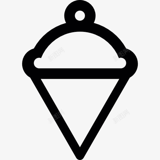 蛋卷冰淇凌樱桃图标png_新图网 https://ixintu.com 夏天 甜点 甜的 食品
