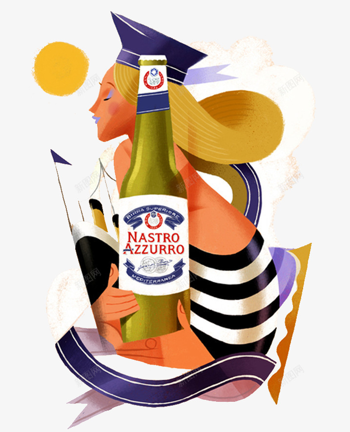 啤酒插画系列船员png免抠素材_新图网 https://ixintu.com 单页 卡通 啤酒 插画 板报 海报 船员