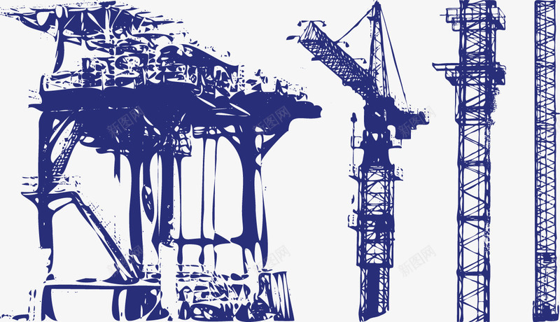 大型机械矢量图ai免抠素材_新图网 https://ixintu.com 工厂 建设 科技 矢量图