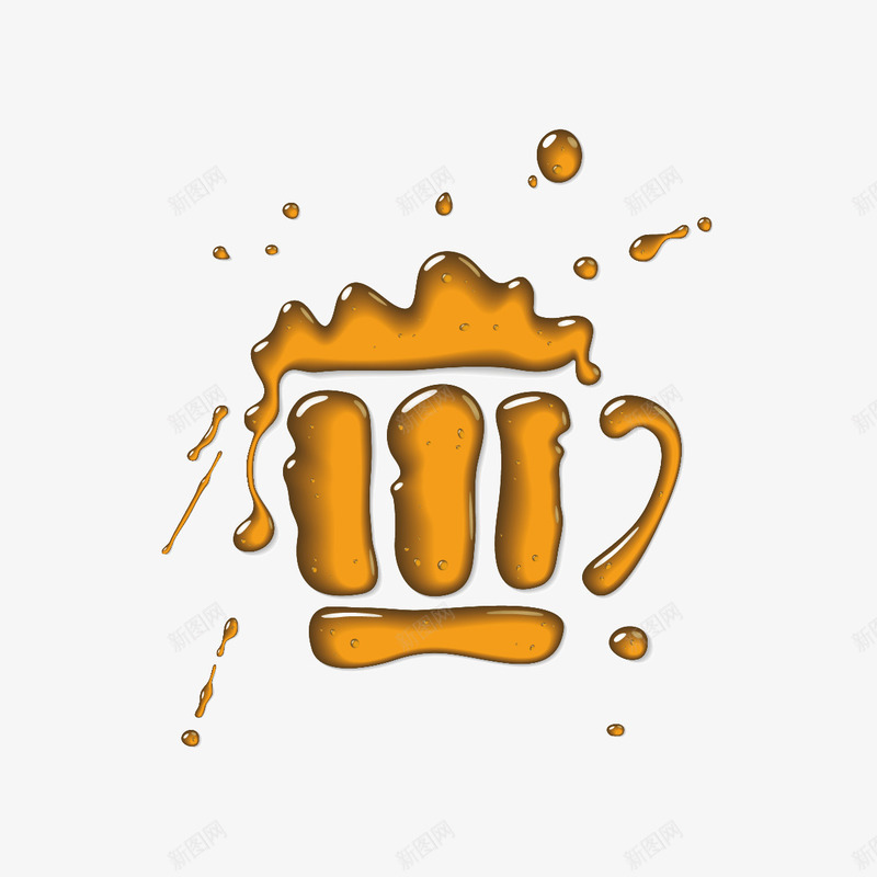 啤酒创意图案矢量图ai免抠素材_新图网 https://ixintu.com 创意酒杯 啤酒 矢量啤酒 矢量图