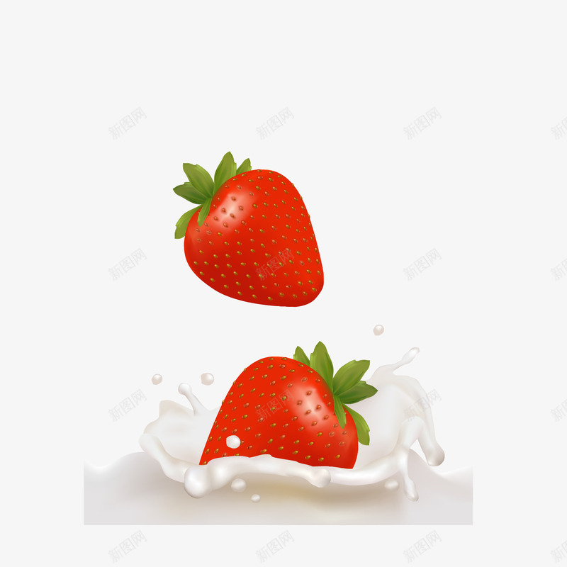 草莓水果牛奶滴喷溅png免抠素材_新图网 https://ixintu.com 喷溅 水果 滴 牛奶 草莓