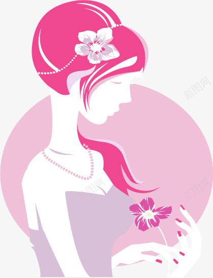 美丽女性头像矢量图ai免抠素材_新图网 https://ixintu.com 发型 头像 女性 漂亮 美丽 都市女性 矢量图
