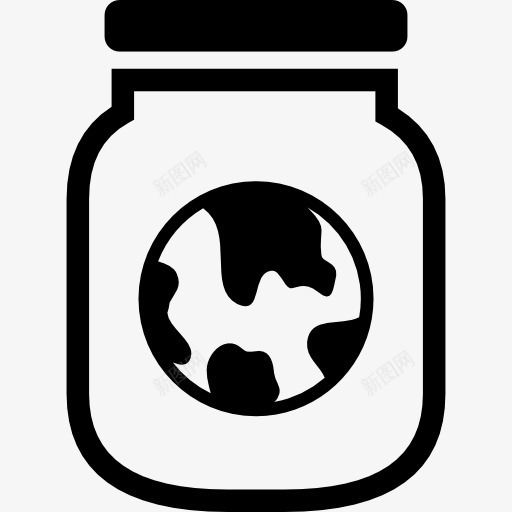 地球在一个玻璃瓶图标png_新图网 https://ixintu.com 世界 地球 容器 球形 电脑和媒体 罐 里面的罐子