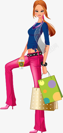 女性服装购物促销标签png免抠素材_新图网 https://ixintu.com 促销标签 女孩 女性服装 购物