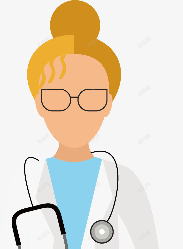卡通医院女医生矢量图ai免抠素材_新图网 https://ixintu.com 人物 医务 医学 医生 医疗 医院 卡通 女医生 女性 护士 男性 职工 矢量图