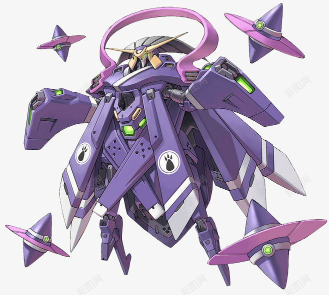紫色机械人动漫插画psd免抠素材_新图网 https://ixintu.com 动漫 插画 机械人 紫色