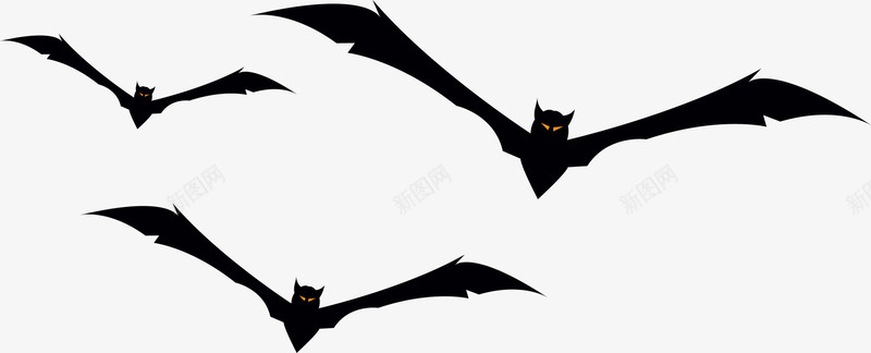 简约黑色蝙蝠图标图标