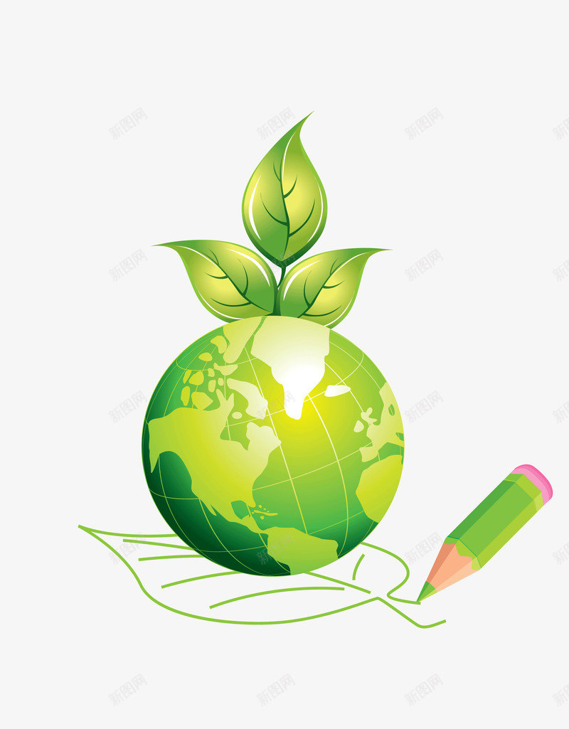 环境治理png免抠素材_新图网 https://ixintu.com 保护 地球 爱护 环境 环境治理 生态环境保护 美化
