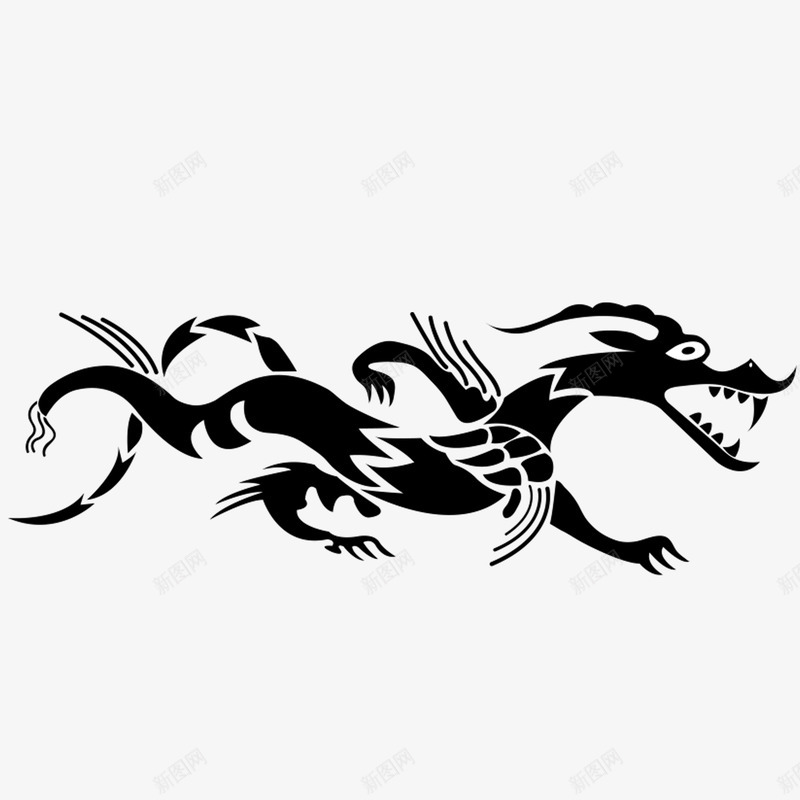 长翅膀的龙纹身图png免抠素材_新图网 https://ixintu.com 手绘图 祥龙图案 纹身图案 翅膀 飞翔的 龙 龙头 龙尾