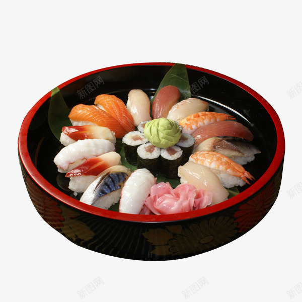 餐厅里的美食寿司拼盘png免抠素材_新图网 https://ixintu.com 元气寿司 寿司 米饭 美食 蔬菜 食物 餐厅 餐厅里的食物寿司团子