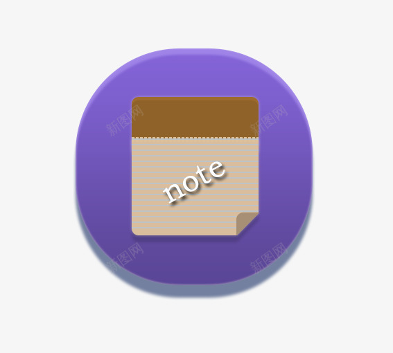 note图标png_新图网 https://ixintu.com APP psd 咖色 手机图标 手机界面 灰色 苹果图标 蓝色 黑色