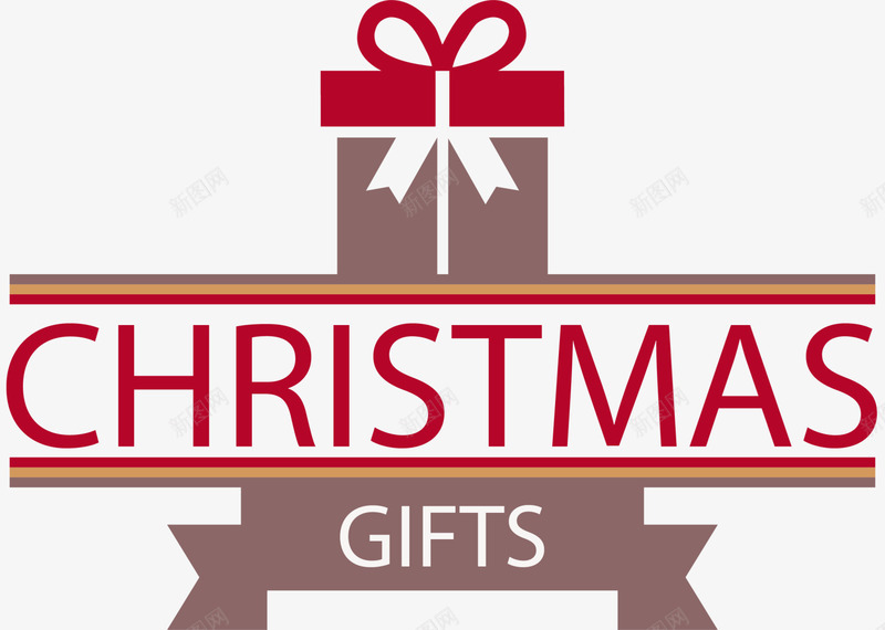 褐色圣诞节礼盒标签png免抠素材_新图网 https://ixintu.com Christmas Merry 圣诞快乐 圣诞礼物 圣诞节 礼品 礼盒