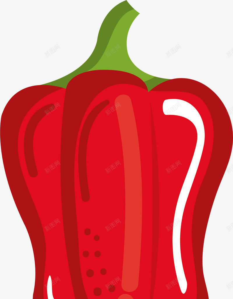 红色卡通菜椒png免抠素材_新图网 https://ixintu.com 手绘 料理 果蔬 菜椒 蔬菜 食材 食物