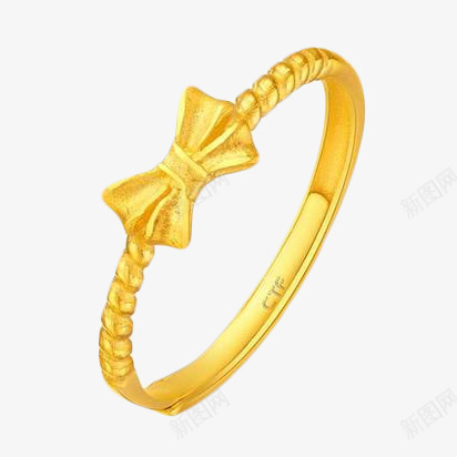 周大福蝴蝶结黄金戒指png免抠素材_新图网 https://ixintu.com 产品实物 周大福 珠宝 蝴蝶结 足金 首饰 黄金戒指