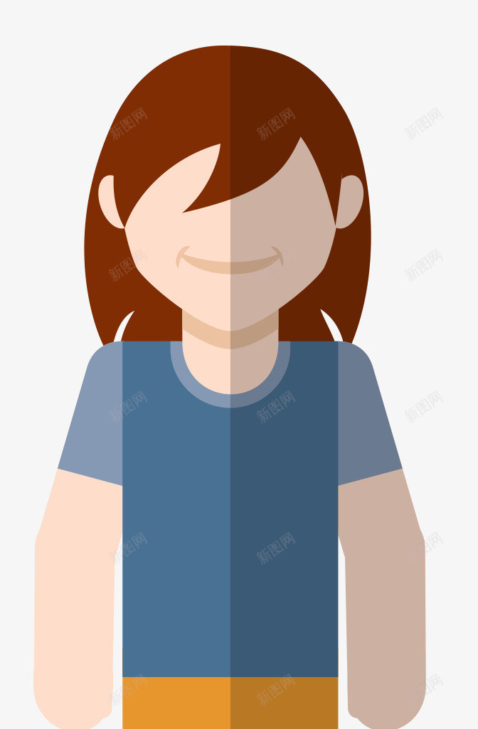 扁平化女职员png免抠素材_新图网 https://ixintu.com 创意人物 头像 女人 女孩 女性 平面人 职业 职员