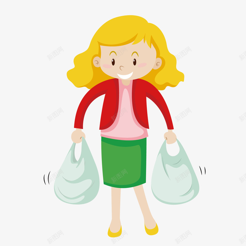 提东西png免抠素材_新图网 https://ixintu.com 女性 妈妈 购物 超市