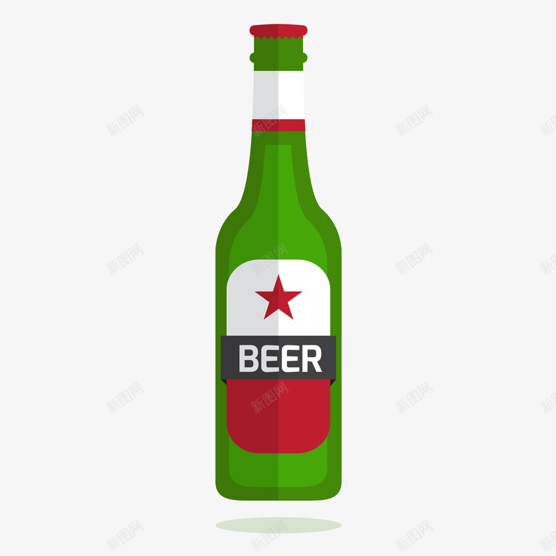 白绿色的啤酒瓶png免抠素材_新图网 https://ixintu.com 啤酒瓶 日常 白色 红色 绿色 绿色啤酒瓶 英文