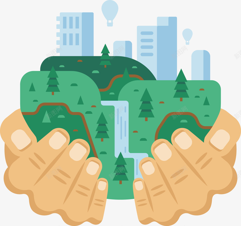 手里的绿色地球矢量图eps免抠素材_新图网 https://ixintu.com 城市 城市PNG 城市建筑 绿色 绿色城市 绿色树木 矢量图