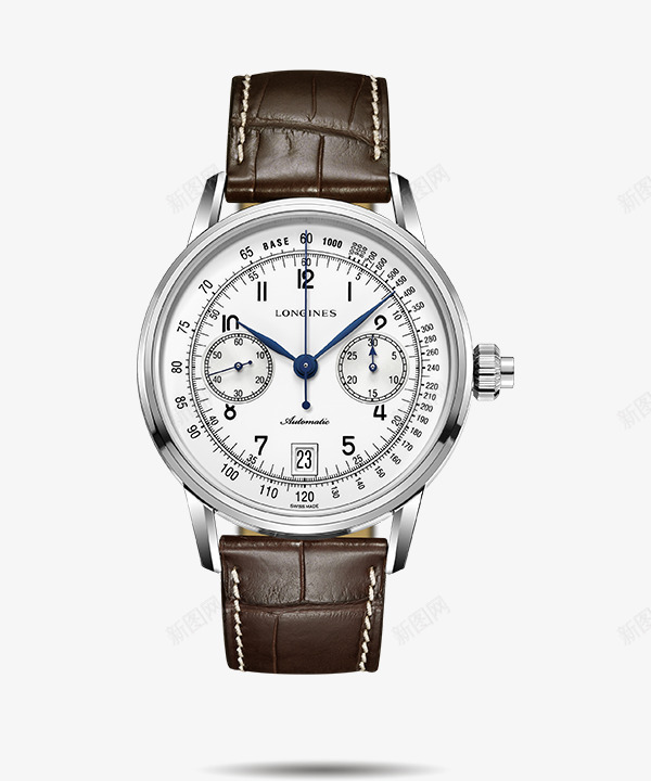 棕色男士手表浪琴腕表png免抠素材_新图网 https://ixintu.com LONGINES 产品实物 手表 机械男表 浪琴 腕表