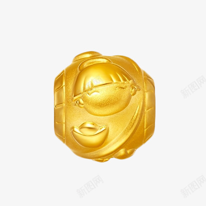 周大福财富宝宝黄金转运珠png免抠素材_新图网 https://ixintu.com 产品实物 周大福 珠宝 财富宝宝 转运珠 金元宝 黄金