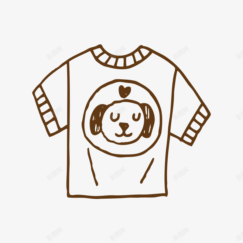 手绘线条插画熊猫衣服png免抠素材_新图网 https://ixintu.com 手绘 插画 熊猫 线条