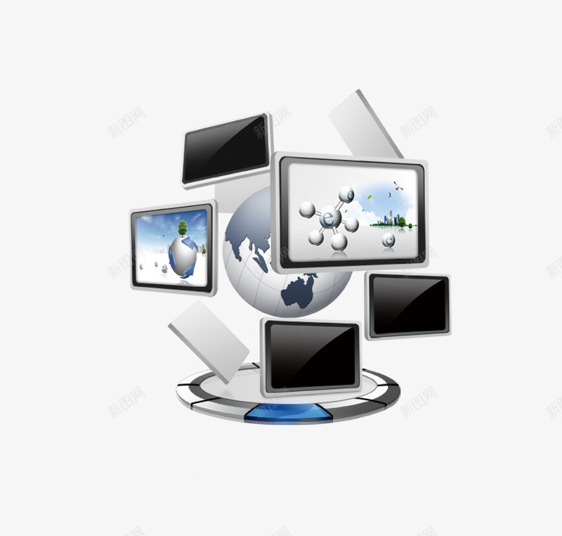电脑视频科技psd免抠素材_新图网 https://ixintu.com 地球 平板 现代化 电脑 科技 笔记本 视频 高科技